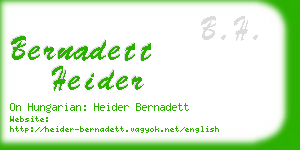 bernadett heider business card